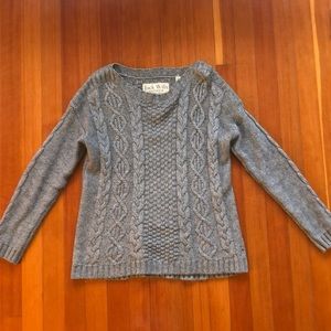 LIKE NEW grey Jack Wills cable-knit sweater size 6
